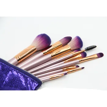

10Pcs/Set Makeup Brush Eyeshadow Blush Foundation Eyeshadow Lip Professional Face Makeup Tools Wooden Handle Makeup Brush