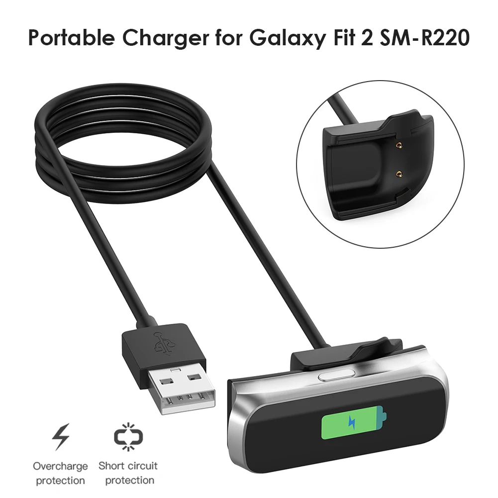 USB Charging Cable For Samsung Galaxy Fit 2 SM-R220 Charger Wristband Power Cord Wire Charging Dock For Galaxy Fit 2 SM-R220