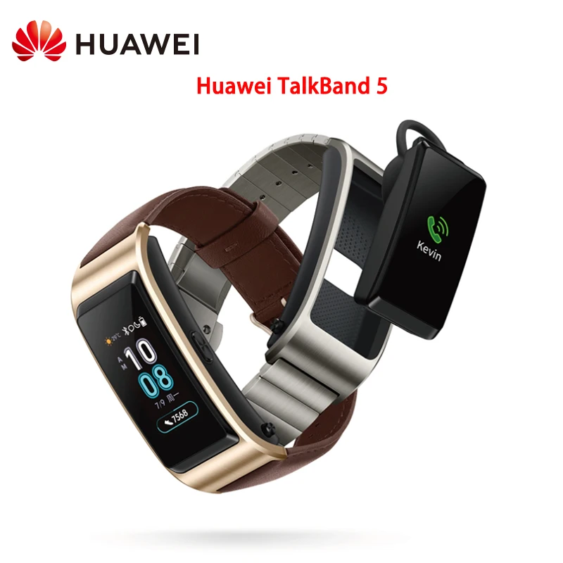 Huawei TalkBand B5 смарт-браслет глобальная версия сенсорный AMOLED экран вызова наушники монитор сердечного ритма спортивный браслет