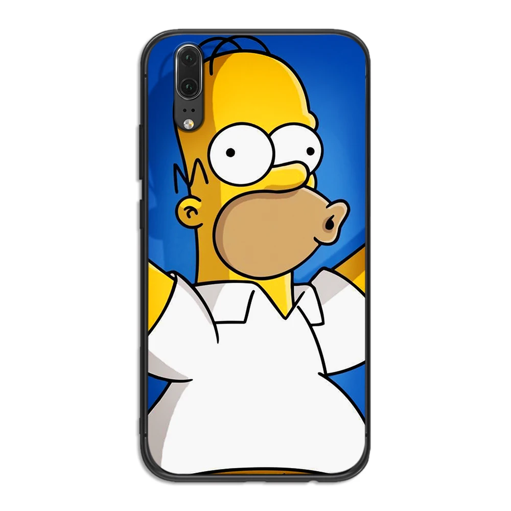 Забавные Симпсоны черные силиконовые чехлы для huawei Y6 Y7 Y9 Prime Nova 2i 3 4 3i Lite mate 10 20 Pro Lite - Цвет: 5