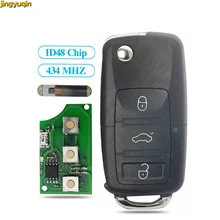 Llave de coche a control remoto con 3 botones, j0959753da/AH 1K0959753G, 434 MHZ, ID48, Chip para VW, paso, Polo, Skoda, asiento, Polo, escarabajo de Golf