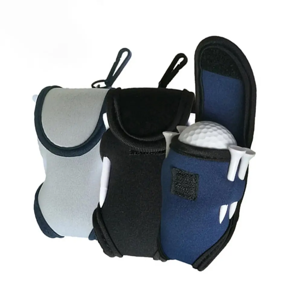 Mini Portable Golf Ball Holder Bag SBR Soft Elastic Waist Pack Golf Bag