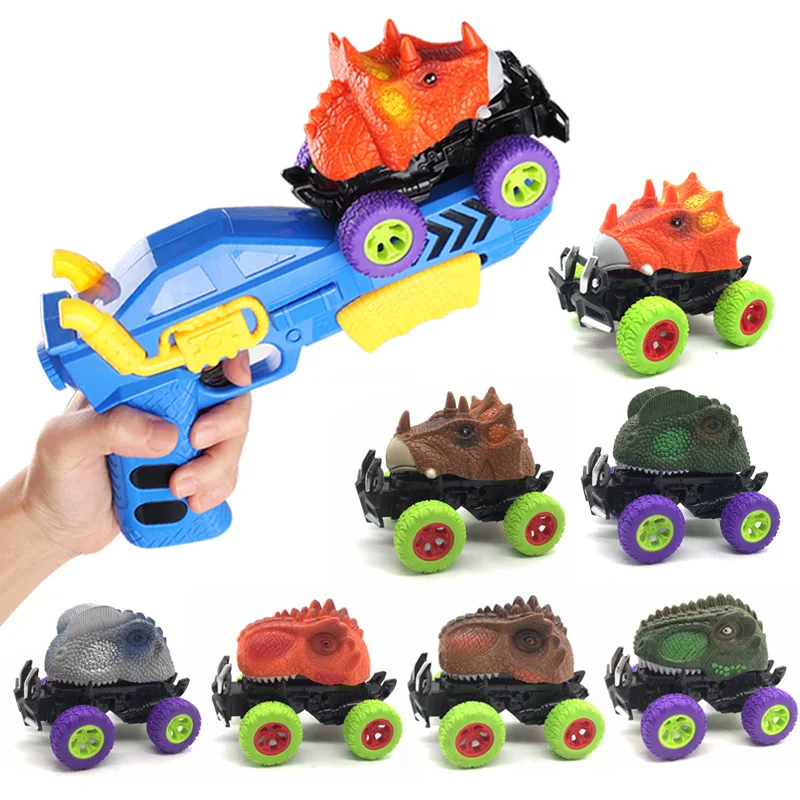 

Dinosaur Slide Truck Toys Transformation led Car with Launcher Electric Dino Vehicles Deformation Models Boys Kids Toys Gun