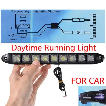

1 Pair LED Wind Powered Car Lights Car Lamp No Need External Power Supply Car Daytime Running Lights With Rotation Fan Universal