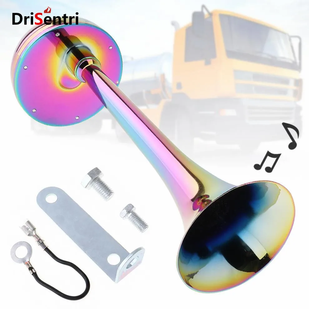 

12V / 24V 126DB Super Loud Colorful All Metal Tracheal Electric Air Horn with Bracket No Need Compressor New