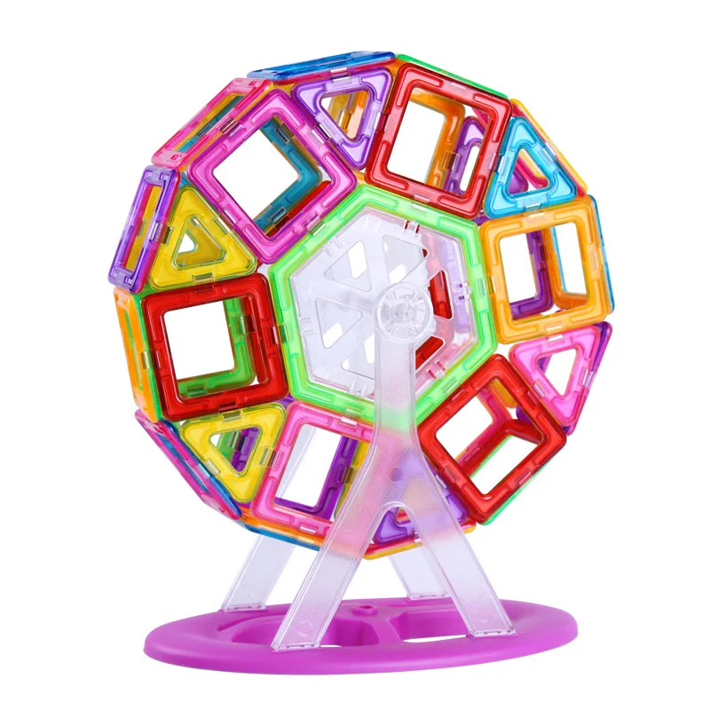 

Flat Thin Magnet Assembly Children'S Educational Toy 3-7-8-Year-Old Magnet Magnetic Building Blocks Unisex-Year-Old Mainland Chi