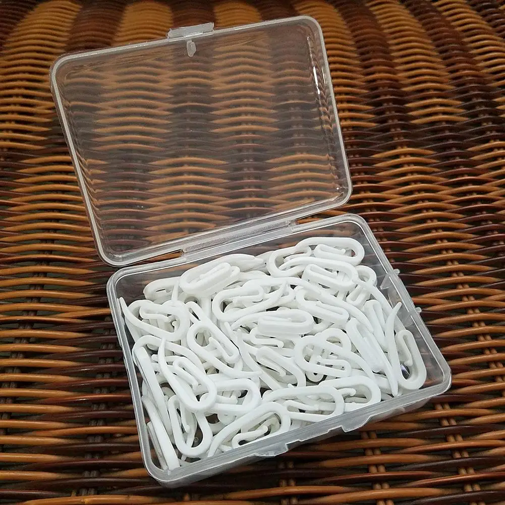 40Pcs Plastic Window Curtain Rod Slide Rail Track Glider Hooks Drape Pole Runner Loop Clip Hook Home Curtains Accessories 3