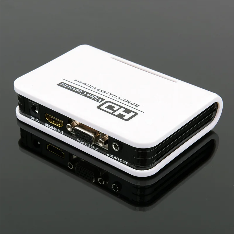 white Источник производитель HDMI к VGA конвертер с аудио HDMI к VGA книга HDMI к VGA - Цвет: white