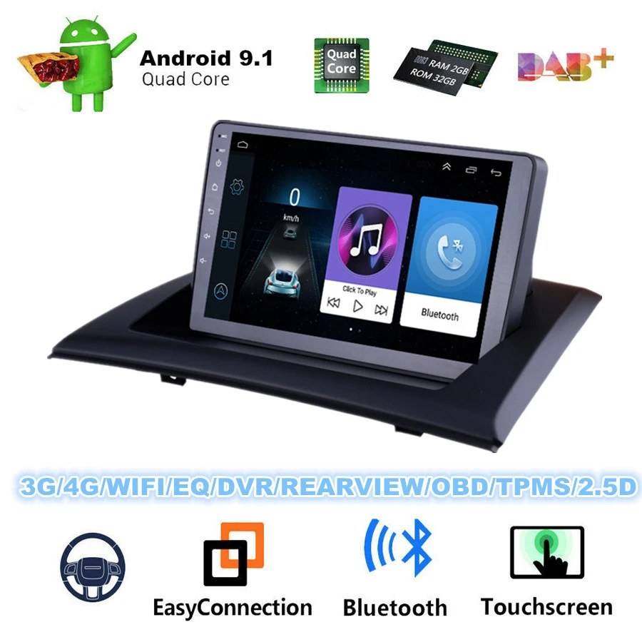  Car Stereo Radio GPS 9'' Android RAM 2GB ROM 32GB WIFI 3G 4G BT DAB Mirror Link OBD For BMW X3 E83 