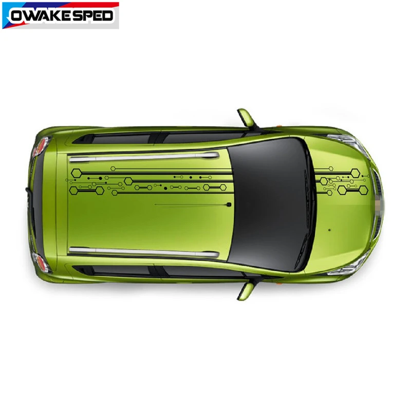 1set Car Bonnet Racing Stripes For Seat Ibiza 3-5 doors Car Hood Roof Decor Sticker Auto Engine Cover Vinyl Decals (2)