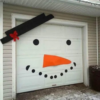 

Creative Non-woven Fabric Material 16Pcs DIY Christmas Snowman Decoration Outdoor Decoration Dress Up Garage Door Decor Set
