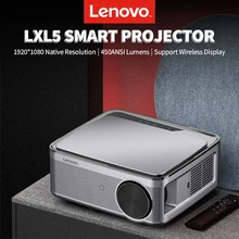  Lenovo LXL5 Smart Projector Standard 1080P Resolution 450ANSI Lumens Support Side Projection Multiple Ports for Home Office 