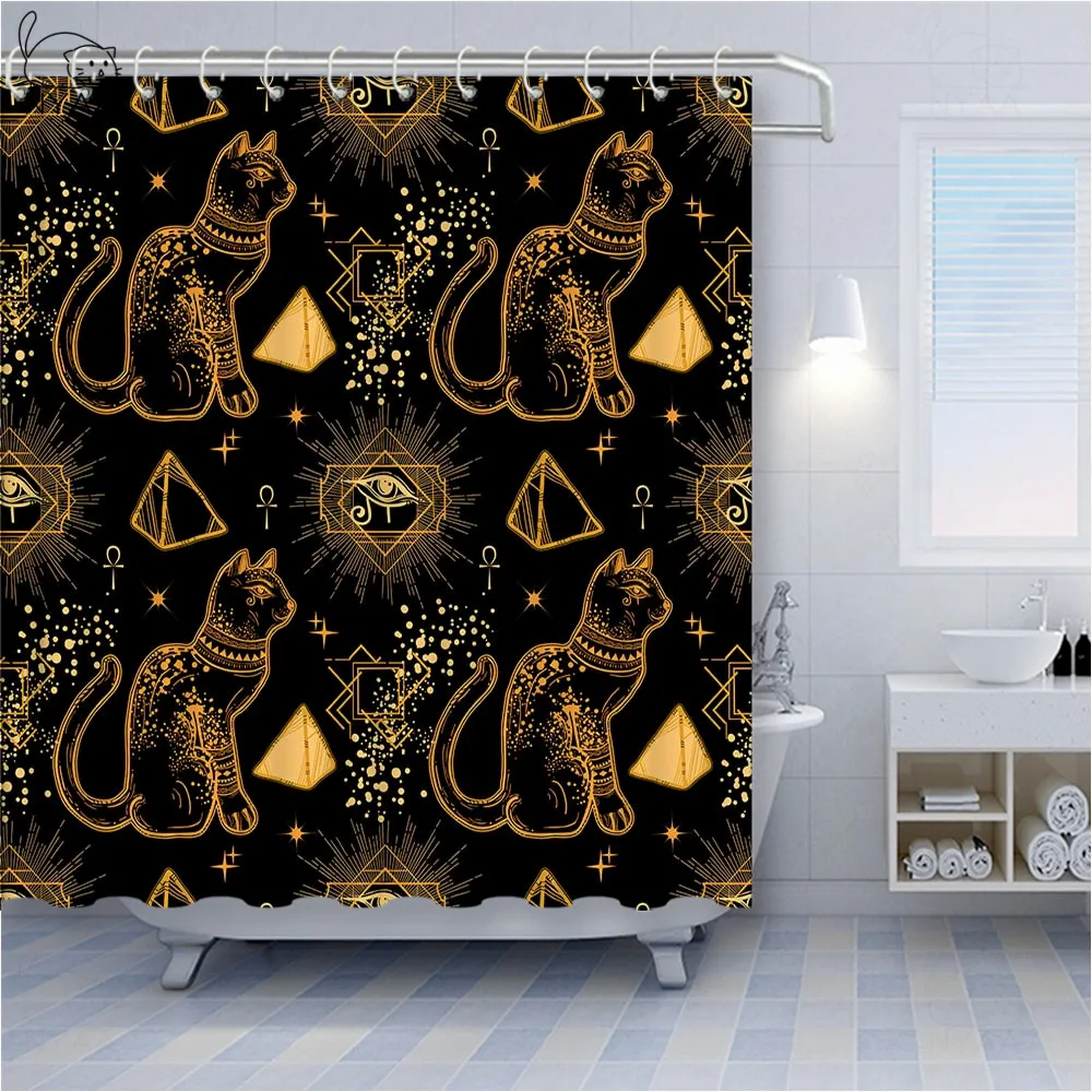 Rat Baby La Lune Witchy Tarot Moon Shower Curtain Black White Polyester Waterproof Fabric Bathroom Decoration Shower Curtains Aliexpress