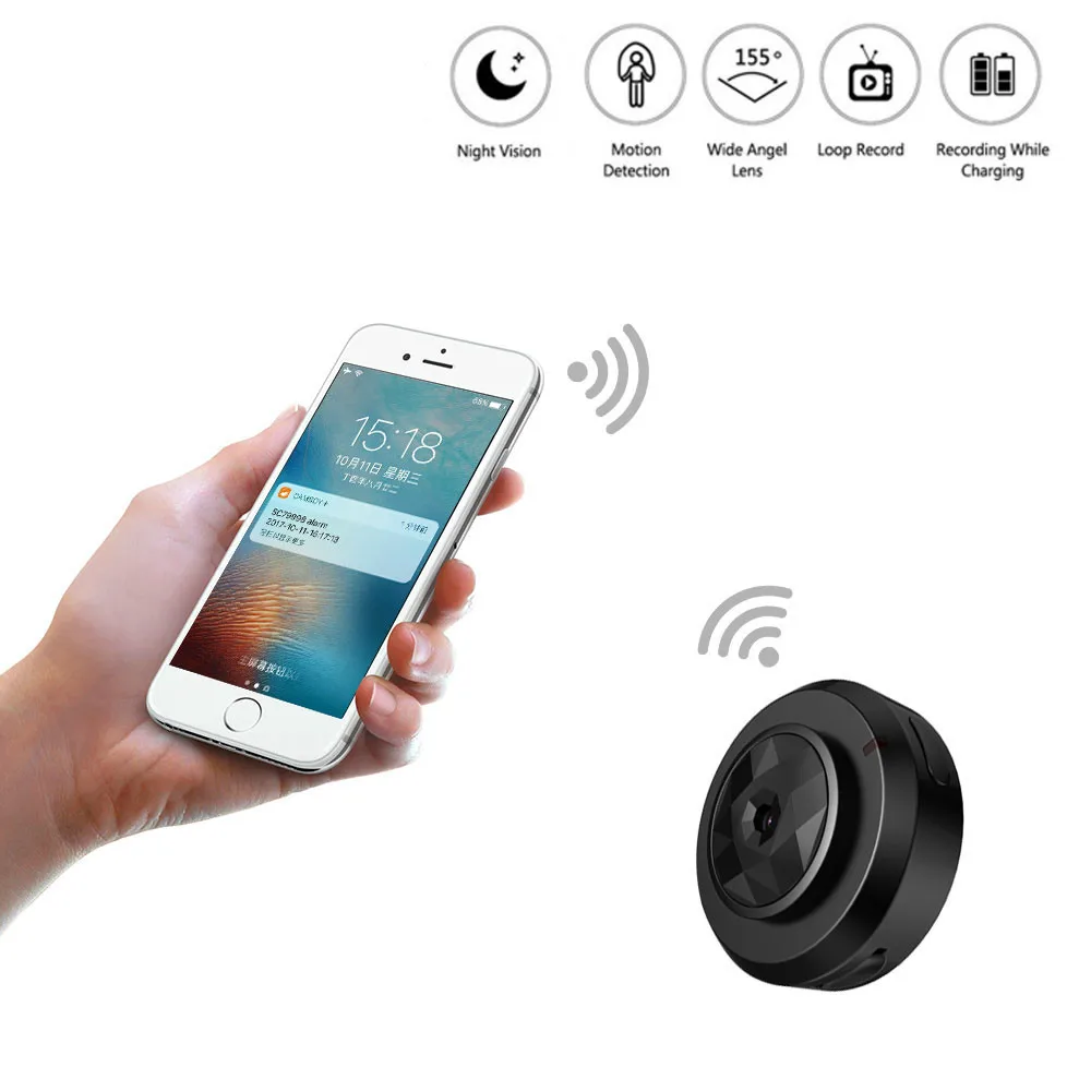 C6 Camsoy Cookycam микро WIFI мини маленькая камера HD 720P с ночным видением IP домашний пульт