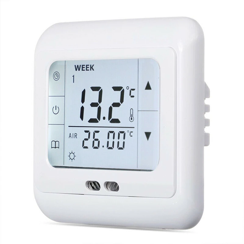 Домашний Терморегулятор с сенсорным экраном термостат для теплого пола электрическая система отопления регулятор температуры