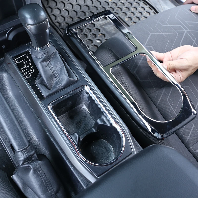 

Car Accessories Interior Central Gear Panel Protection Cover Trim Chrome/Carbon Fiber Pattern For Toyota Tacoma 2016-2020 1 Pcs