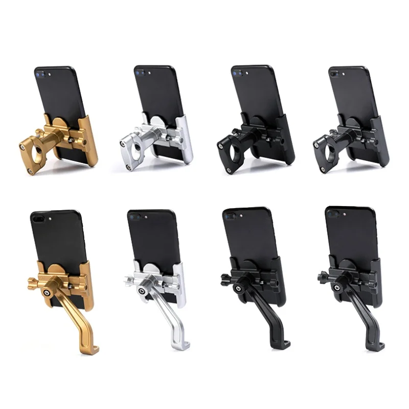 Aluminium Legierung Fahrrad Handy Halter Steht Anti-slip Motorrad Lenker/Rückspiegel Telefon GPS Ha