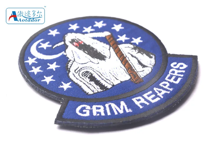 Ao tu duo er Grim Reapers жнец на липучке, наплечная эмблема смерти, вышитые тканевые наклейки, товары для улицы
