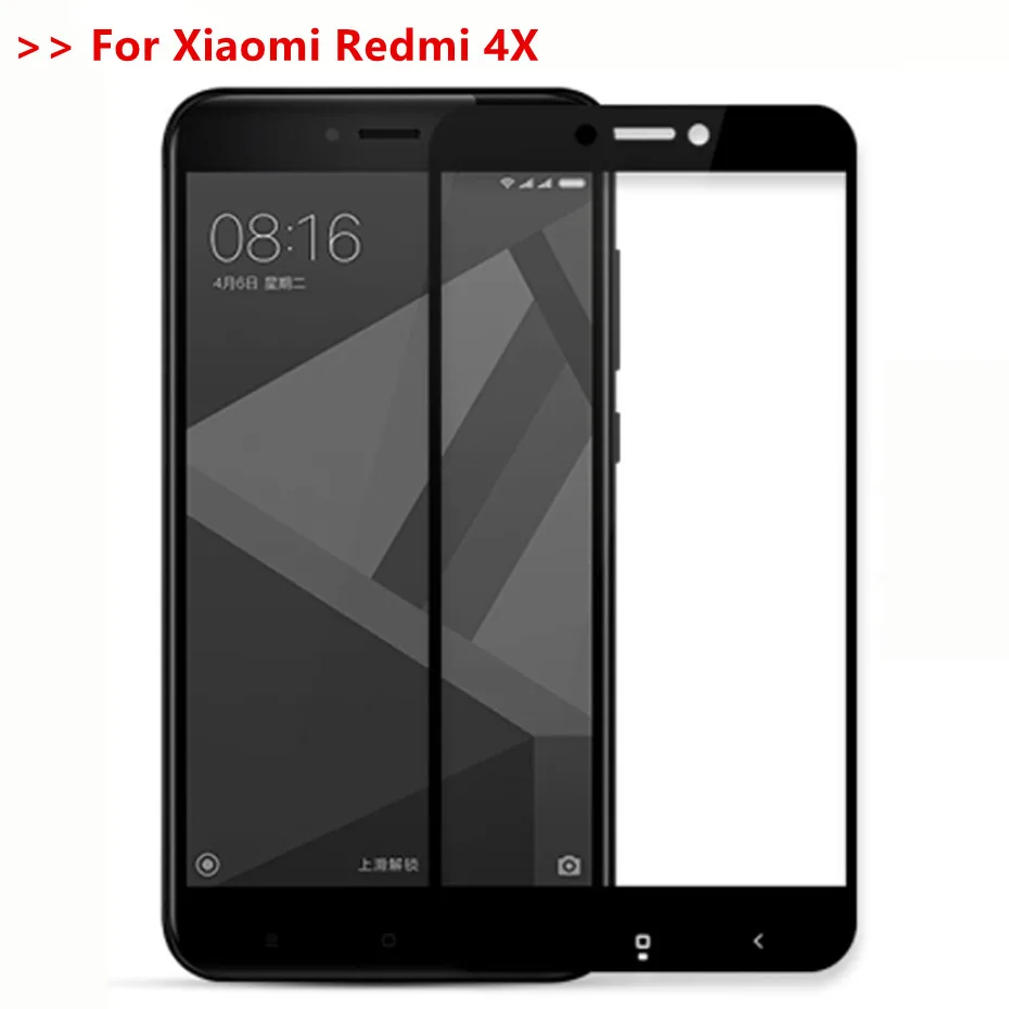 Защитное стекло для xiaomi redmi 4x полное покрытие закаленное xiomi 4X Защитная пленка
