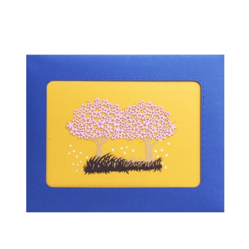  3D Pop Up Flowers Greeting Card Christmas Birthday New Year Invitation 72XF - 4000389119654