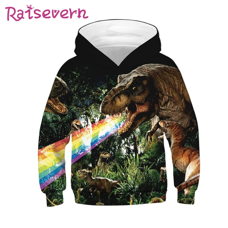 Elephant 3D Print Children Hoodies Animal Printed Unisex Hooded Girls Boys Jackets Sweatshirts Autumn Winter Kids Tops