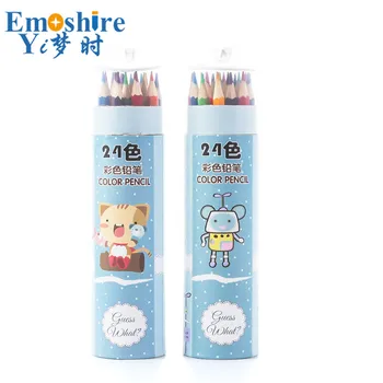 

24 Color pencil Wooden Color Pencil Bottle Package Student Standard Pencil Wholesale School Office Gifts Stationery Q032