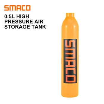 

SMACO 500ml Diving Equipment Aviation Aluminum Mini Scuba Diving Cylinder Oxygen Cylinder Air Tanks without Head