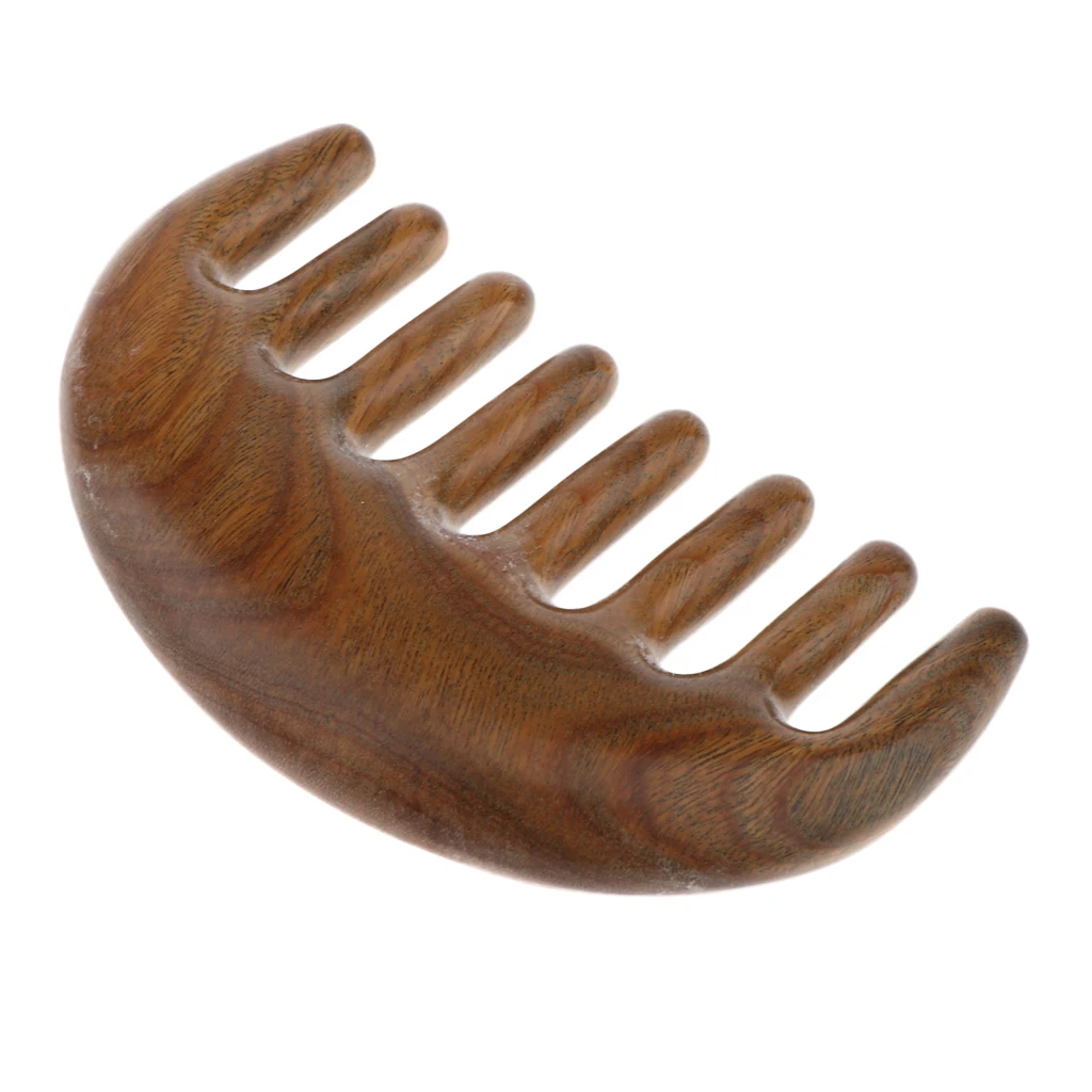 Mini Small 3.9” Pick Lifting Wooden Comb, Scalp Massage Wood Comb, Natural Green Sandalwood, For All Hair Styles & Types