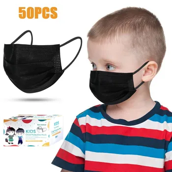 

2020 Anti-dust Daily Care Mouth Disposable Face Masks Cover Protect Children 50PC Outdoors Protection In Stock Fast Delivery New