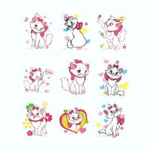 Милые патчи для кошек для детей, одежда для девочек, сделай сам, легко использовать, парчи, моющиеся, железные, аппликация на заказ, теплопередача, виниловые парчи