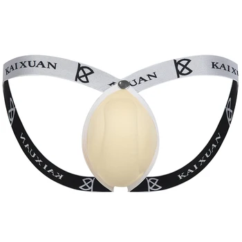 

Men Sexy Underwear Thongs Low Waist Push Up Padded Enhance Cup Bulge Pouch Pad Jockstrap G String Thongs Male Panties