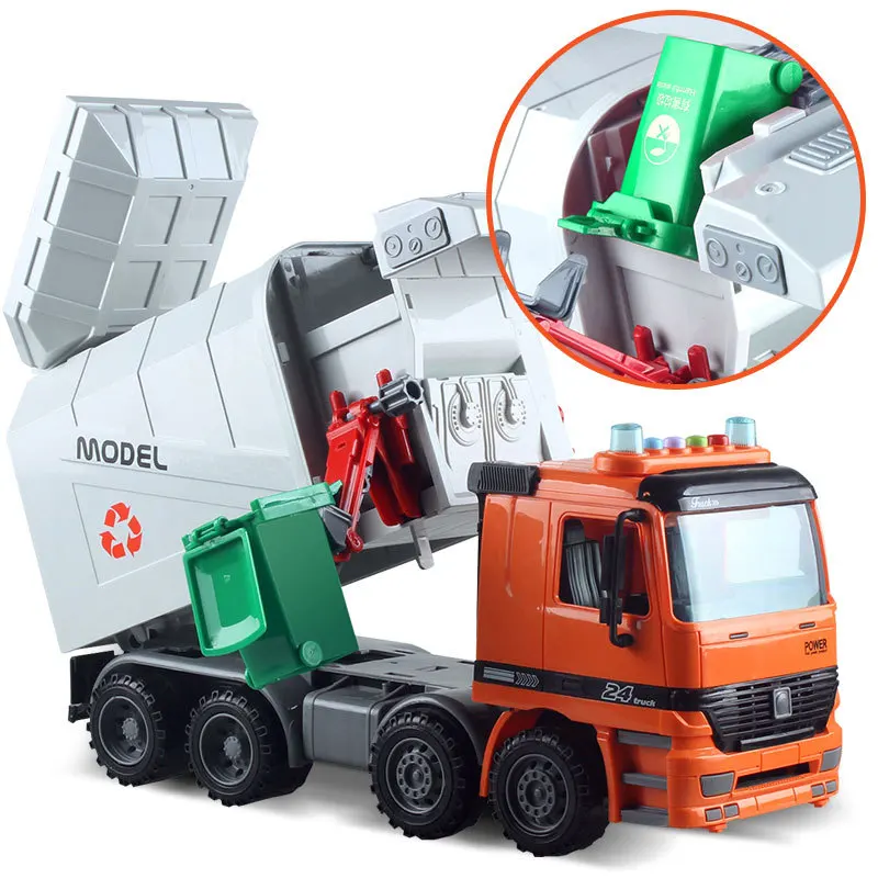 

Large Size Drop-resistant Inertia Garbage Truck Toy Sanitation Vehicle Engineering Vehicle Model Cleaning Sweeper Boy CHILDREN'S