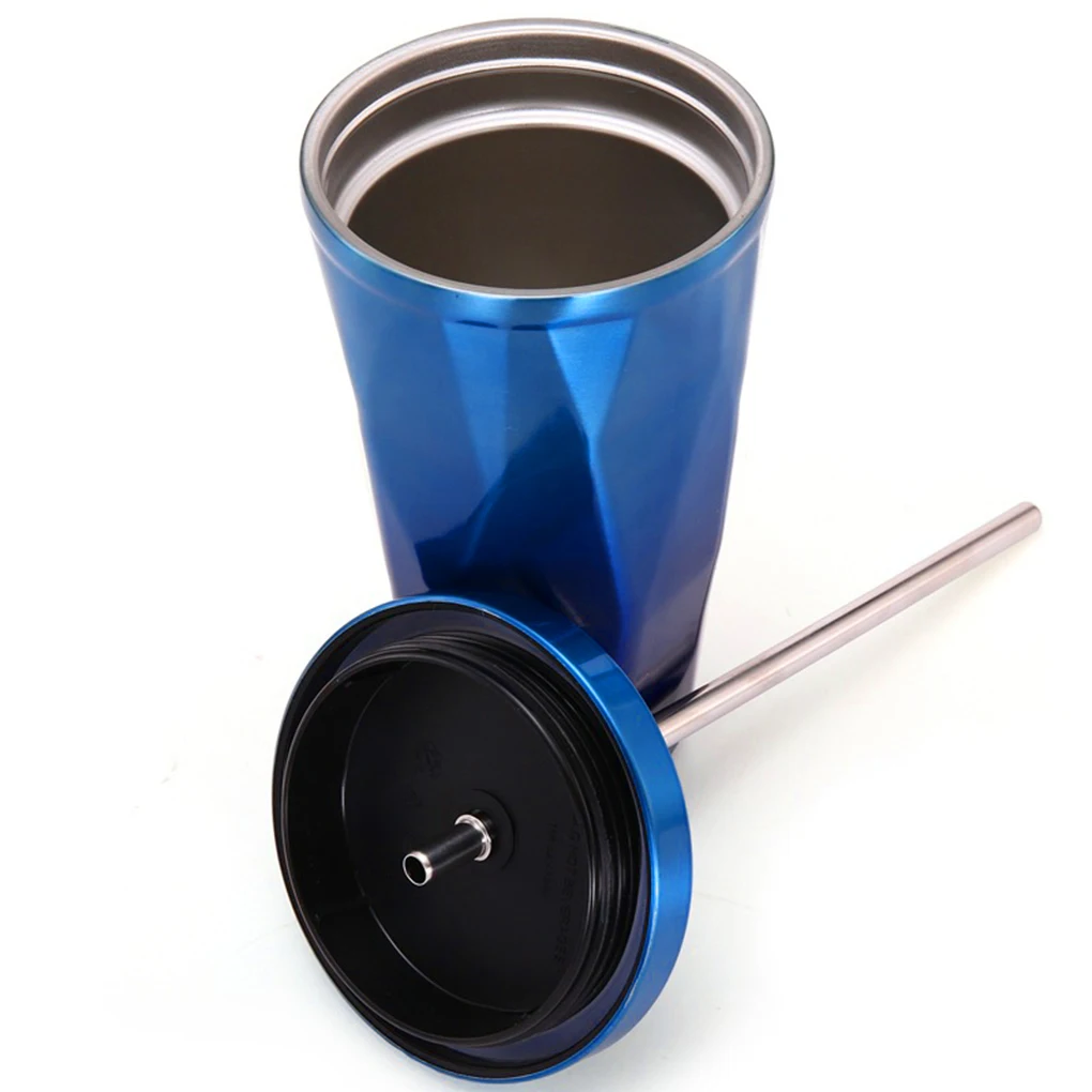 Office Straw Mug Cup 304 Stainless Steel Drinking Cup Bottle Water Insulated Coffee Beer Mug Home Tableware