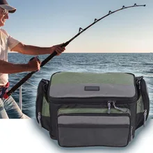 Оксфорд стержень открытый пакет большой емкости Holdall сумка на плечо рыболовные снасти Сумка мессенджер Приманка камера хранения катушка молния