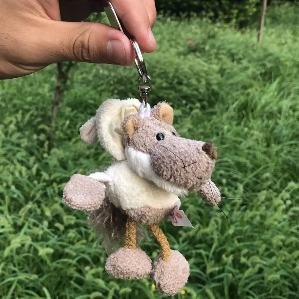 Брелок с подвеской в виде волка из белой ткани 5 шт.|plush keyrings|plush pendantkeyring plush |