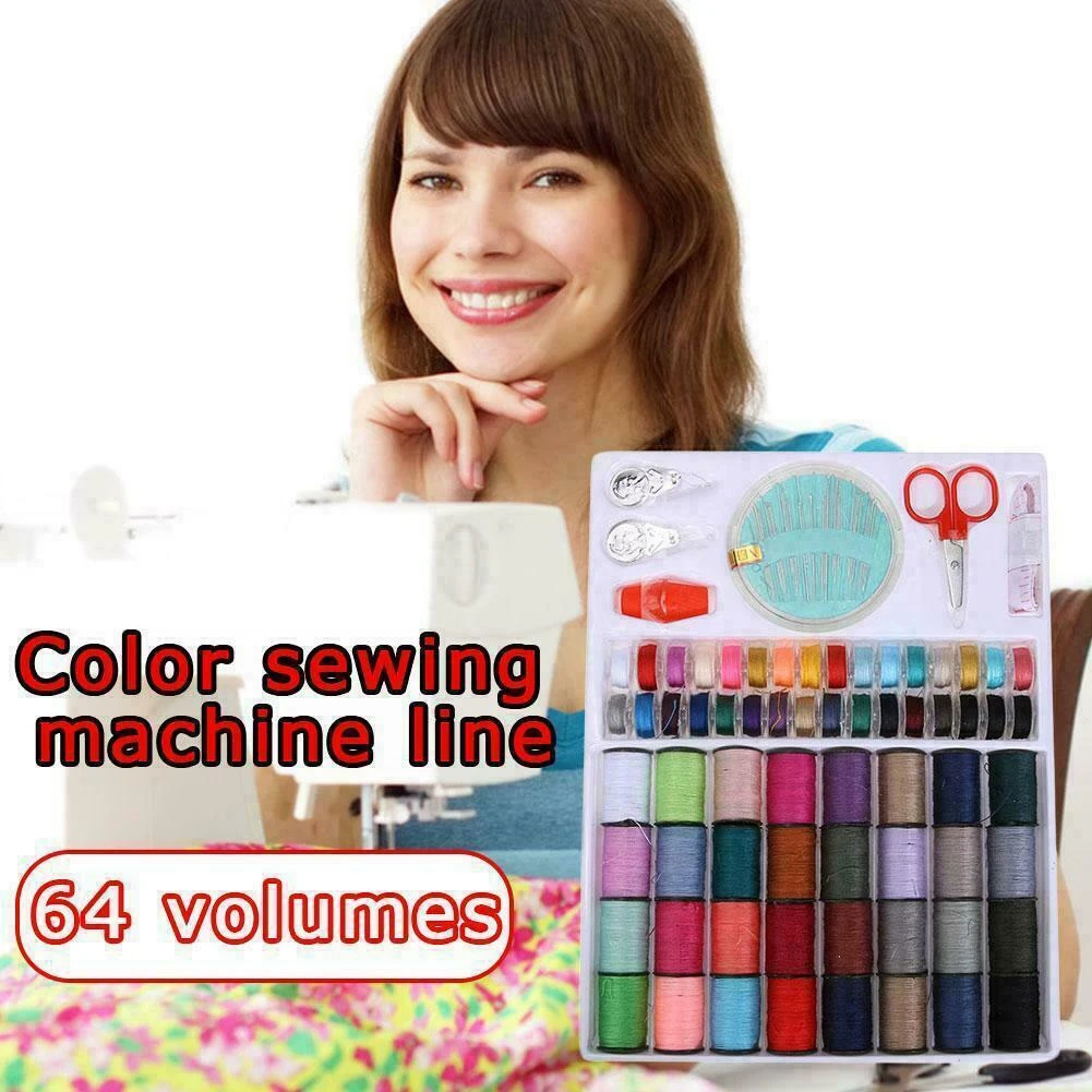 64pcs/Box High Tenacity Cotton Machine Embroidery Sewing Threads Hand