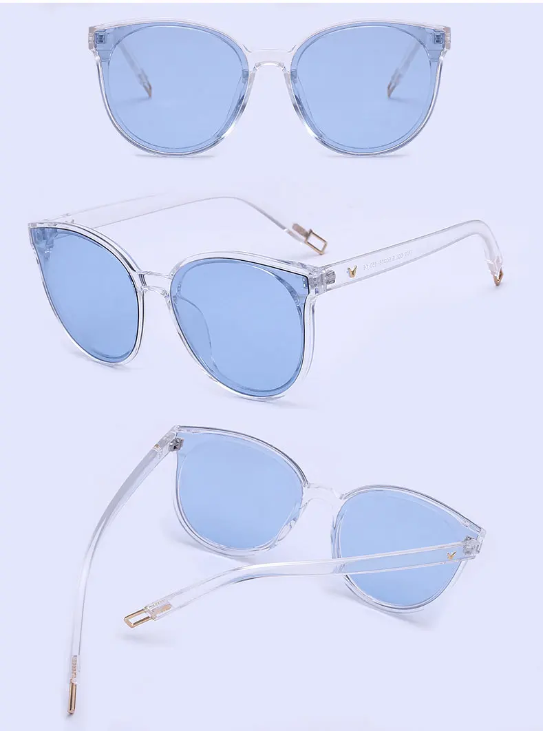 Transparent Blue Дизайн поляризованные солнцезащитные очки для мужчин и женщин для вождения квадратный Стиль Солнцезащитные очки мужские очки UV400 Gafas De Sol - Цвет линз: Transparent Blue