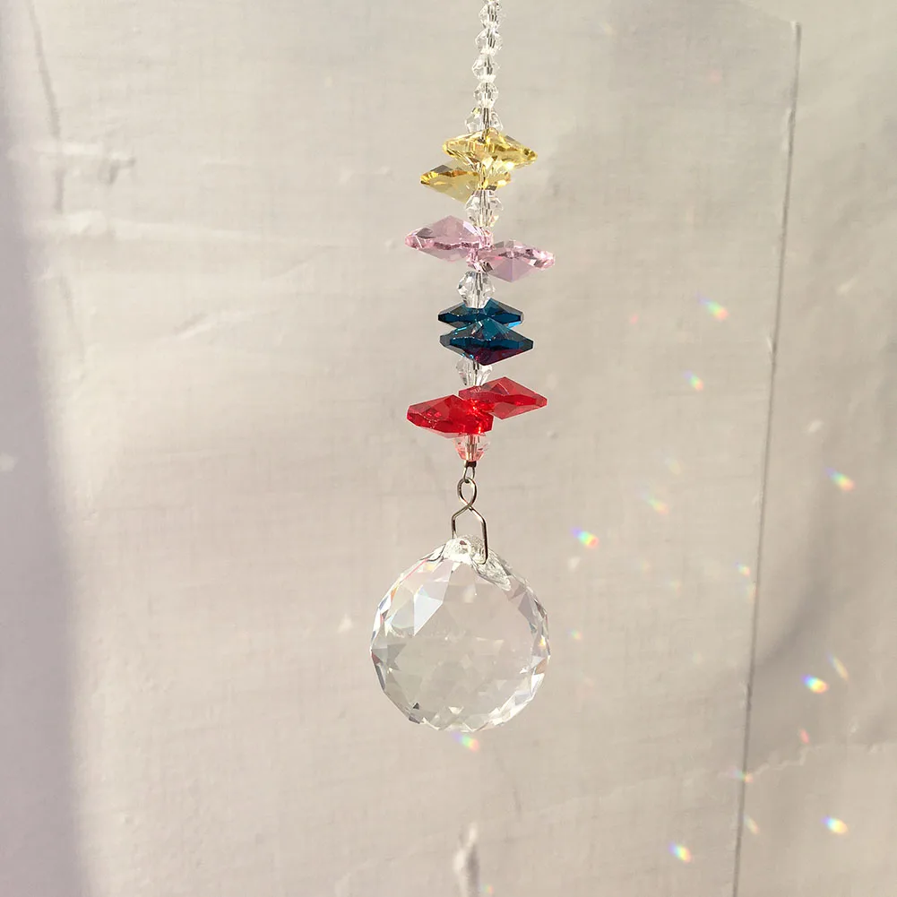30 мм Радуга Сердце кристаллы для люстры призмы Радуга бисер Suncatcher красочные Восьмиугольные бусины, домашний декор