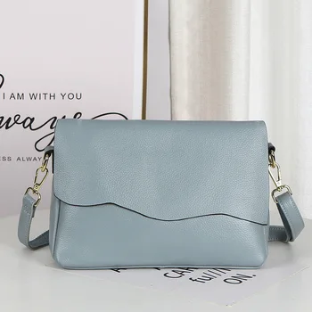 

Women's bag new 2020 European and American fashion single shoulder bag head layer cowhide messenger bag women's single shoulder