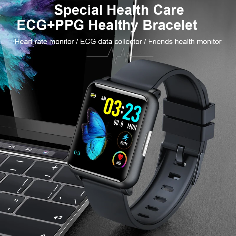 

H9 smart bracelet with 22MM easy-to-remove strap, fitness tracker with touch screen, pedometer, heart rate detection, sleep detection, blood pressure index, waterproof smart bracelet