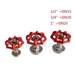 2/4/6/8/10Pcs DN15/DN20/DN25 Closet Hat Hanging Hook Loft Valve Retro Cast Iron Wheel Design