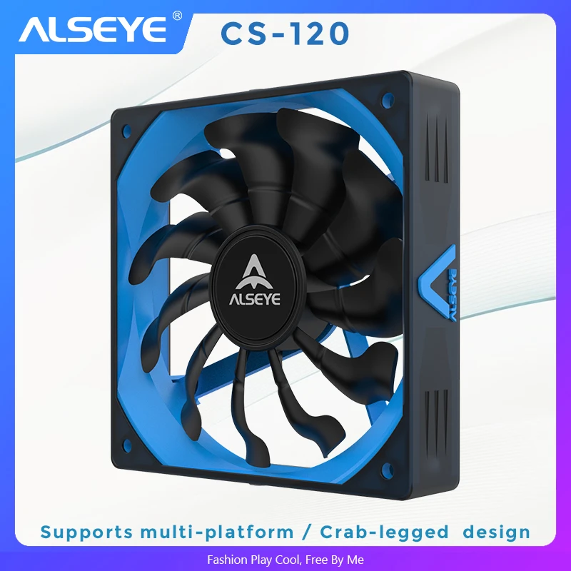 ALSEYE Computer Fan Cooler PWM 4pin 120mm PC Fan for CPU Cooler / Radiator  / PC Case, 12V 500-2000RPM Silent Cooling Fans