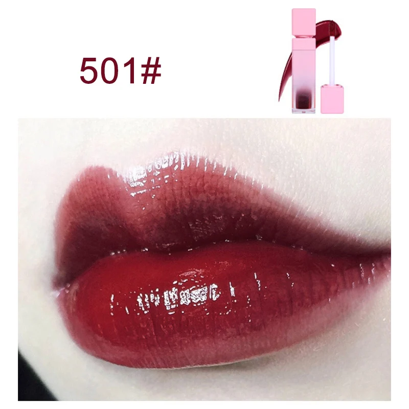 501 Matte Velvety Lip Gloss Nude Liquid Lipstick Moisturizer Smooth Lip Gloss for women Professional Makeup - Цвет: 501