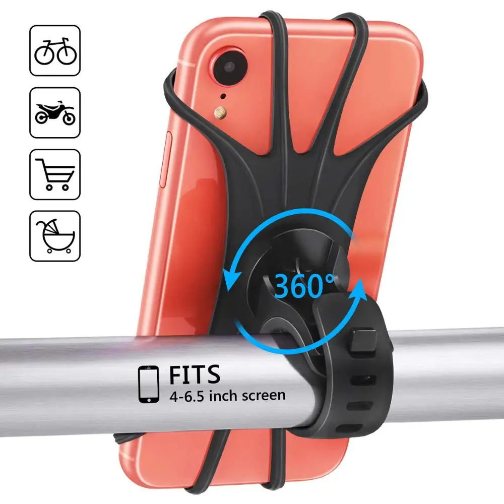 

Universal Bicycle Mobile Phone Holder Silicone Motorcycle Bike Handlebar Stand Bracket Mount Phone Holder For iPhone Huawei