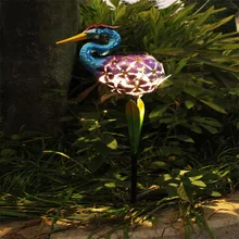 2 Вт# светодиодный светильник для сада, солнечные ночные светильники в форме птицы, Новое поступление, Солнечная лампа для газона, креативные солнечные лампы для дома и сада