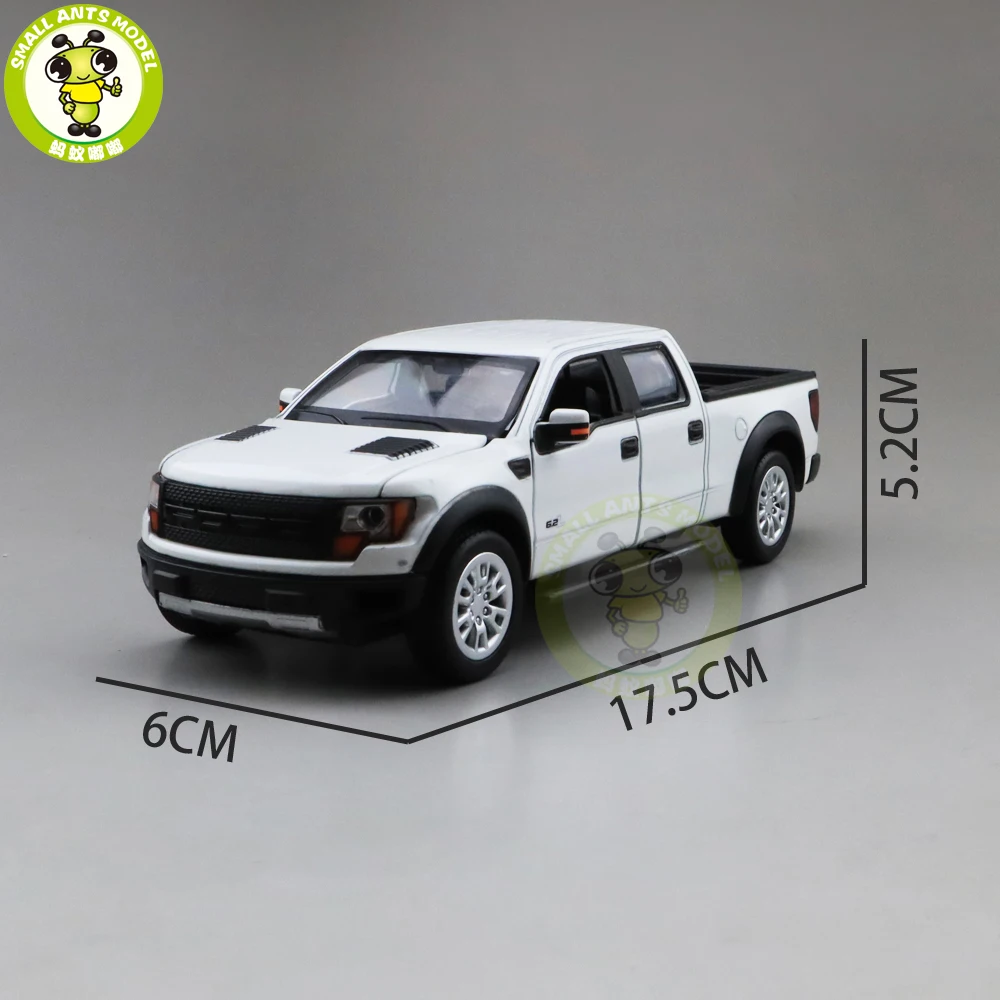 1/34 Ford F150 F-150 Raptor пикап литая модель автомобиля игрушки для детей Детское звуковое освещение Вытяните назад Подарки для мальчиков девочек - Цвет: White(no box)