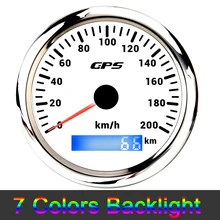 Velocímetro gps 85mm, novo, 12v, 24v, com 7 cores, sensor de retroiluminação, conjunto para motocicleta, barco automotivo