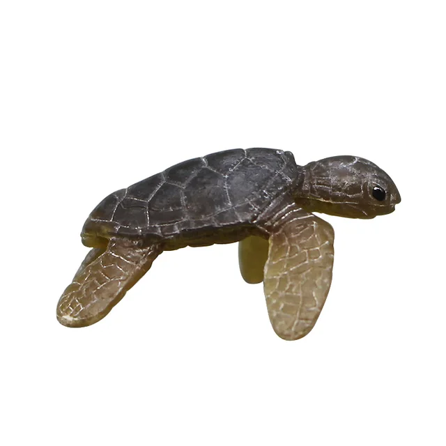 Miniatures Marine Life Sea Turtle Model Ornaments Ocean Animal Cute Mini Tortoise Aquarium Decoration Fish Tank Accessories Toys 5