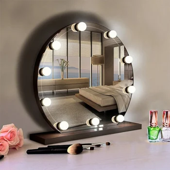 

10LED Vanity Mirror Lights Kit with Stepless Dimmable Light Bulbs Lighting for Makeup Vanity Table Set in Dressing Room USB Port
