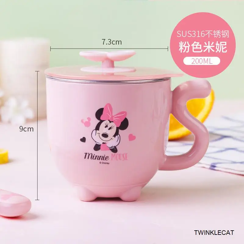 1636 200ml mini 260 мл детские чашки для молока Микки и Минни креативные стаканчики для напитков и воды Детские тренировочные стаканчики для напитков чашки для сока кружки из нержавеющей стали - Цвет: 1636 200ml mini